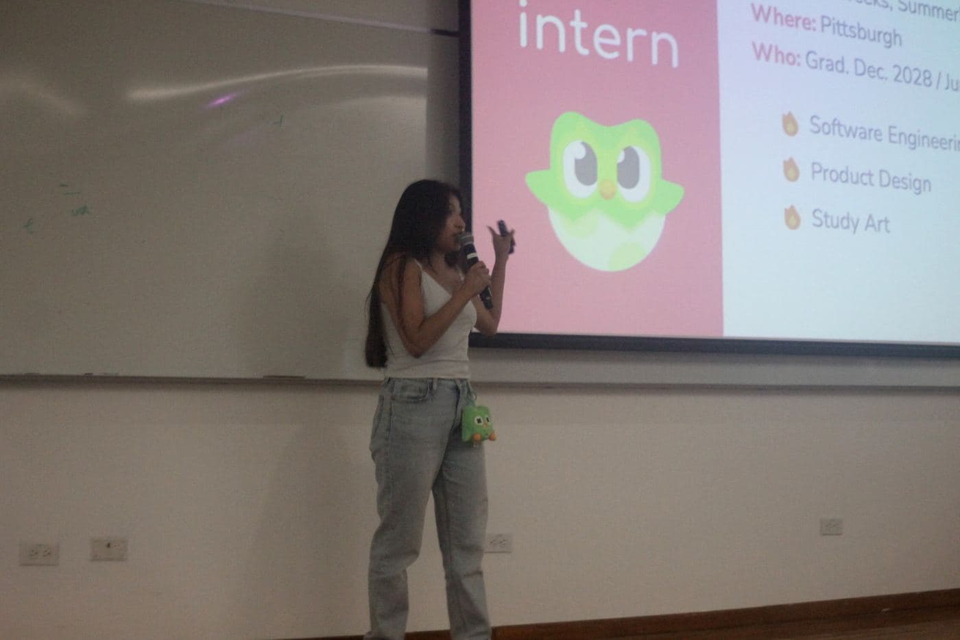 Presentación del internship en Duolingo